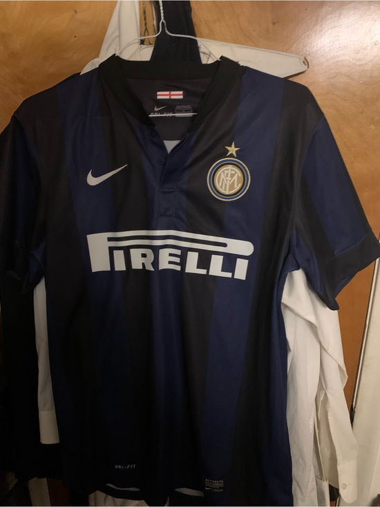 Nike Other - Nike Black & Navy Dri-FIT Football Jersey with Flag Detail